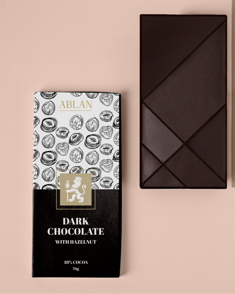 Dark Chocolate Bar with Hazelnut